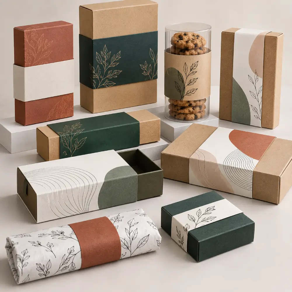 Custom packaging sleeves and wraps